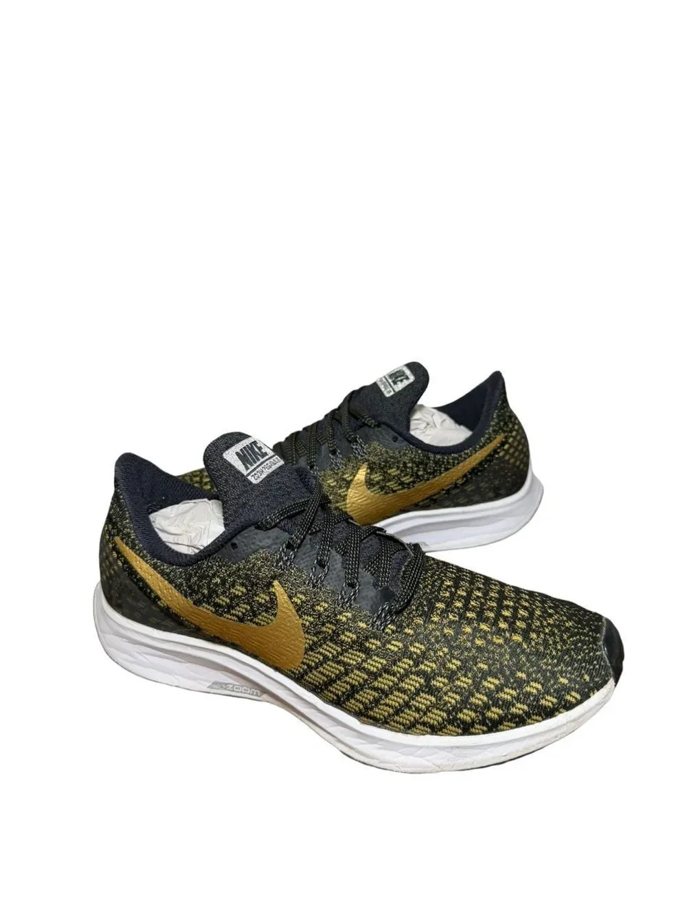 Nike Gold & Black Running Shoe Womens size 8
